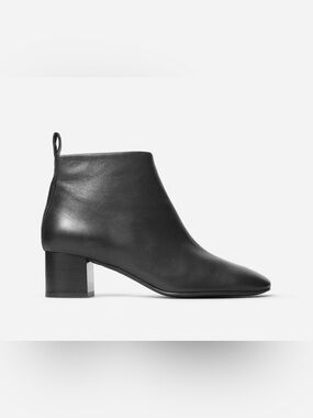 Everlane Day Boot Black Leather Block Heel Size 8